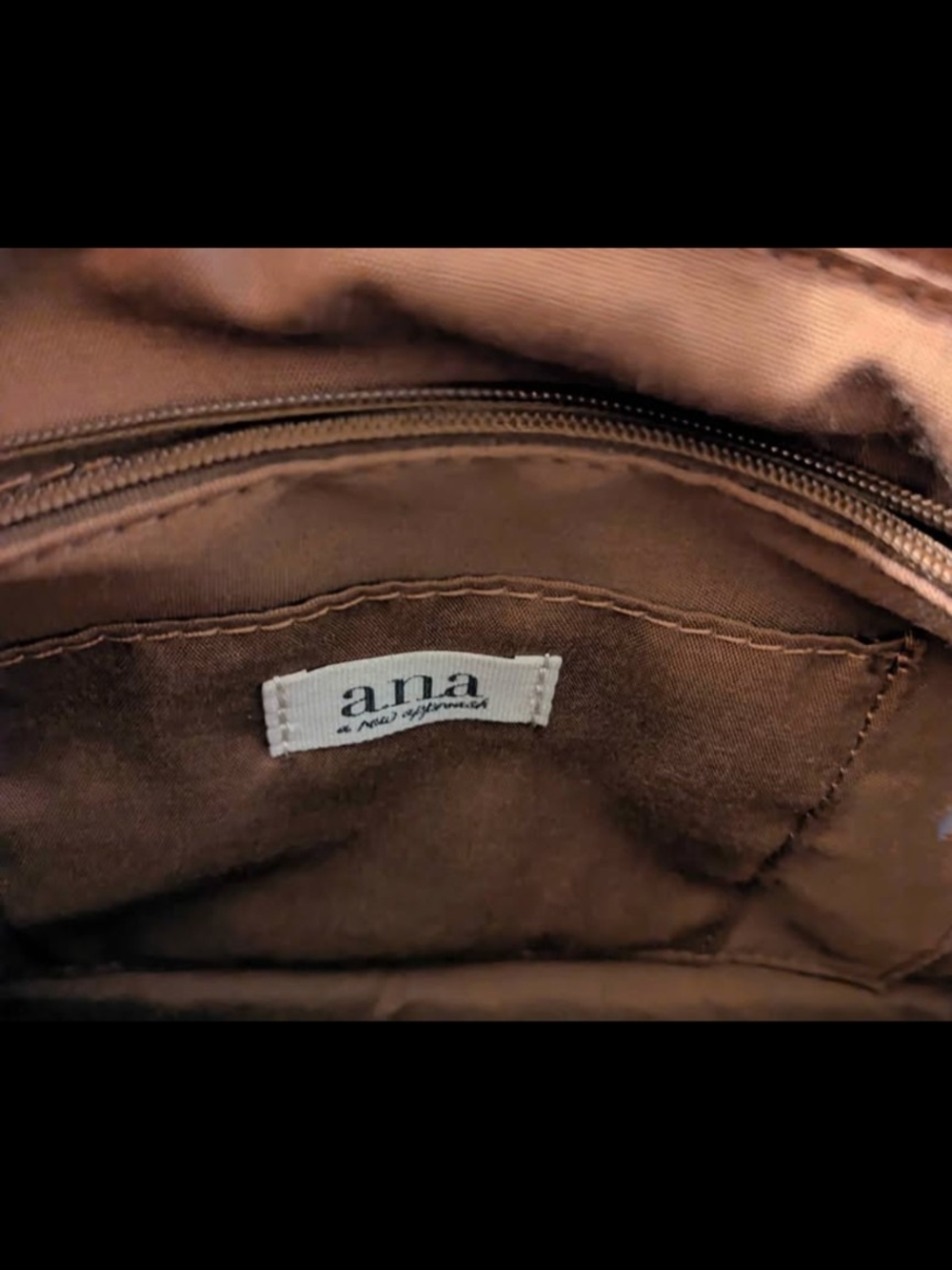 a.n.a Brown Faux Leather Handbag With Buckle - Picture 7 of 9